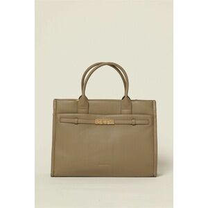 Geanta taupe office cu design modern imagine