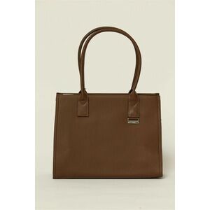 Geanta maro office cu detaliu argintiu imagine