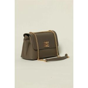 Geanta gri eleganta cu detalii aurii imagine