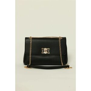 Geanta neagra eleganta cu detalii aurii imagine