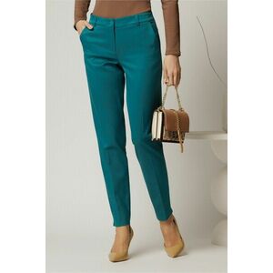 Pantaloni dama conici turcoaz office imagine
