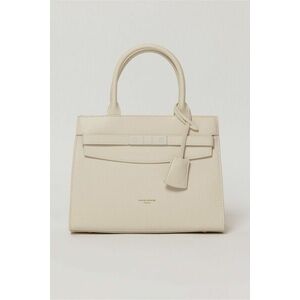 Geanta office ivory din piele ecologica cu aplicatie metalica imagine