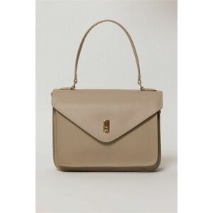 Geanta eleganta taupe cu design structurat imagine