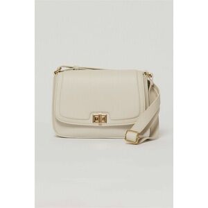 Geanta ivory casual cu inchidere metalica imagine