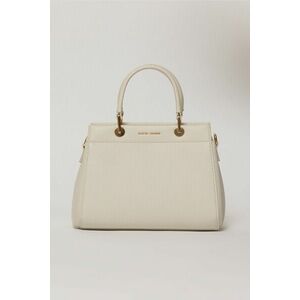 Geanta beige design structurat imagine