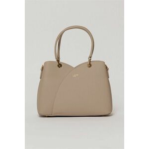 Geanta gri deschis din piele ecologica cu design tip lalea imagine