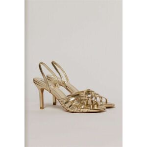 Sandale aurii cu barete impletite imagine