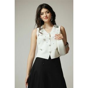 Vesta tricotata fara inchidere imagine