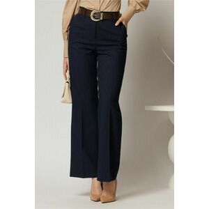 Pantaloni dama bleumarin office cu buzunare imagine