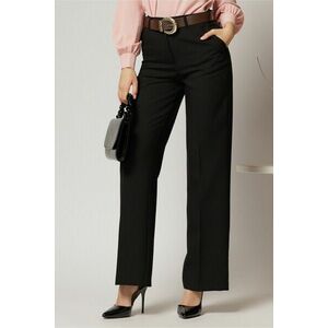 Pantaloni dama negri office cu buzunare imagine