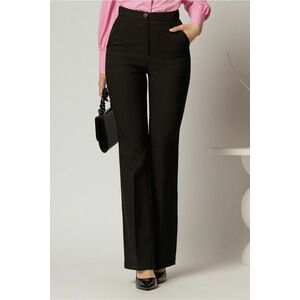 Pantaloni Melody negri lungi croi usor evazat imagine