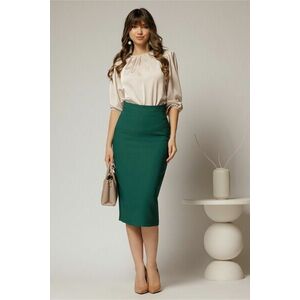 Fusta DY Fashion verde midi conica office imagine