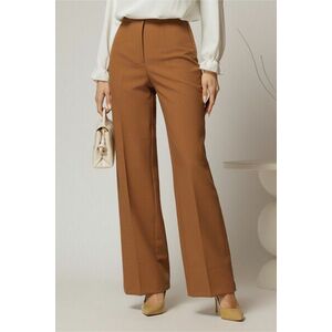 Pantaloni dama lungi maro croi usor evazat imagine