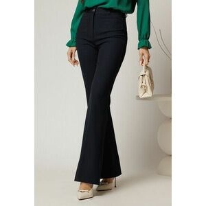 Pantaloni dama bleumarin evazati office din stofa imagine