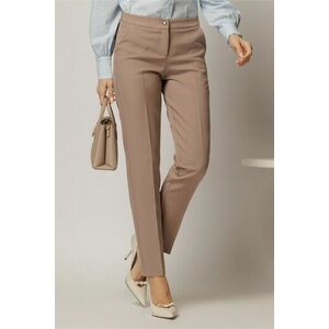 Pantaloni dama conici office taupe imagine