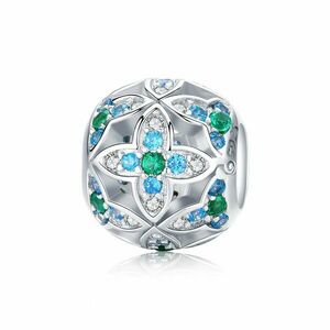 Talisman din argint Blue Lotus Flowers imagine