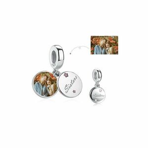 Talisman din argint Custom Photo Sisters imagine