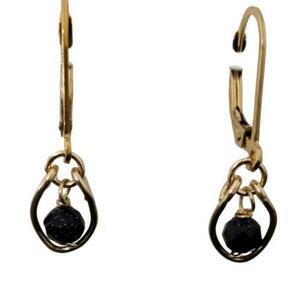 Cercei Aur14k Gold Filled, Gresie Albastra imagine