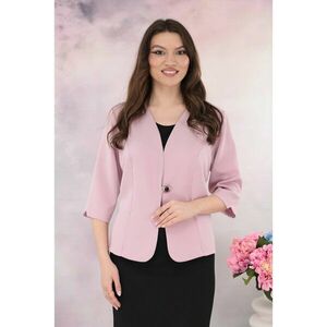 Sacou roz-pudra din stofa elastica imagine