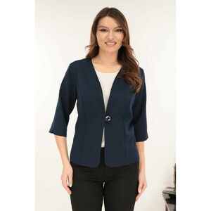 Sacou bleumarin din stofa elastica imagine