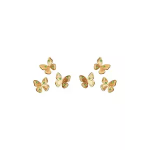 Lilou cercei placați cu aur Papillon imagine