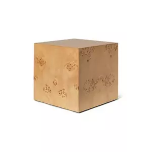 ferm LIVING masă pliantă cu tavă Burl Cube Side Table imagine