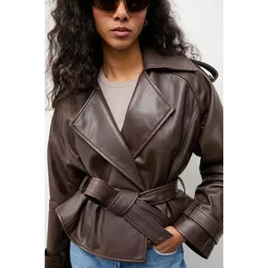 Answear.LAB jachetă scurtă pentru femei, din piele NOA Unscripted Collection imagine