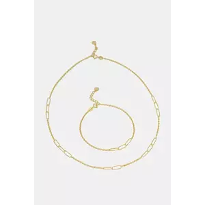 Answear.LAB colier si bratara din argint placat cu aur imagine