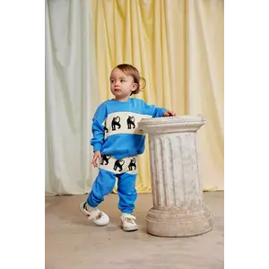 Mini Rodini pantaloni de trening din bumbac pentru copii Panther imagine