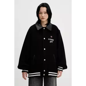 Tommy Jeans jachetă din amestec de lână imagine