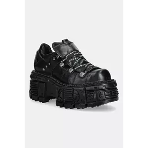 New Rock sneakers din piele ITALI NEGRO, TANK NE imagine