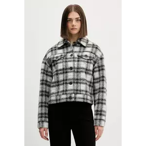 Tommy Jeans jachetă din amestec de lână imagine