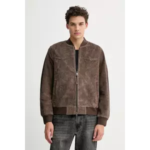 AllSaints jachetă bomber din piele întoarsă ZEALAND imagine