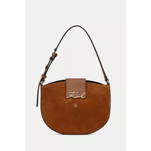 Karl Lagerfeld geantă de mână din piele întoarsă K/SIGNATURE imagine