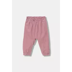 United Colors of Benetton pantaloni de catifea reiată pentru bebeluși imagine