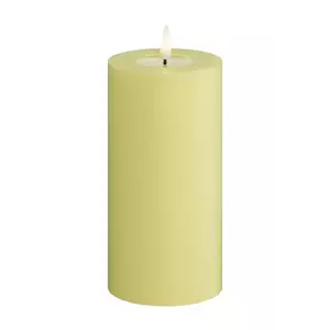 Deluxe Homeart lumânare led Lys Gul Bloklys 7, 5 x 15 cm imagine
