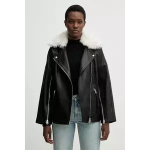 Polo Ralph Lauren geacă biker de piele VINTAGED COW imagine