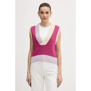 United Colors of Benetton vestă din amestec de lână imagine