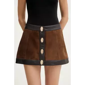 Retrofete fustă din piele intoarsa Lisbeth imagine