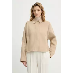 BOSS palton de lână Cafeta_DF imagine