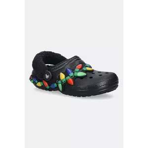 Crocs papuci de casa Classic Lined Holiday Lights Clog imagine
