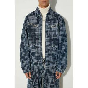 Kenzo geacă din denim Trucker Denim Jacket Weave imagine