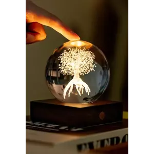 Gingko Design lampă decorativă fără fir led Amber Crystal Light 9, 5 x 8 x 8 cm imagine