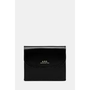 A.P.C. portofel de piele Trifold Geneve imagine