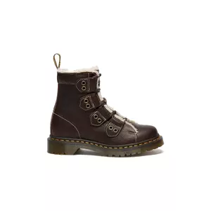Dr. Martens bocanci de piele 1460 LTT Fur Lined imagine