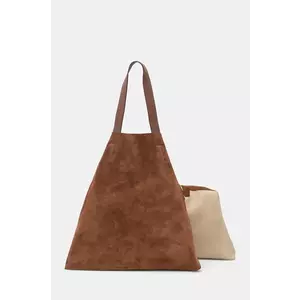 Answear Lab geanta de mana din piele intoarsa imagine