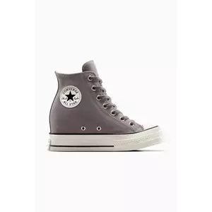 Converse teniși din piele întoarsă Chuck 70 Wedge imagine