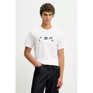 A.P.C. tricou din bumbac T-SHIRT MANCHES COURTES TACHE BLANCHE imagine