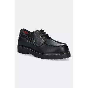 Tommy Jeans pantofi de piele ARCHIVE 01 BOAT SHOE LEATHER imagine