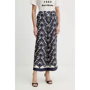 Weekend Max Mara pantaloni de mătase OTTICO imagine